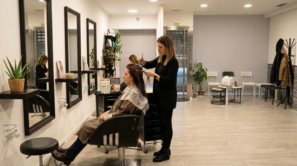 Tratamiento de hidratación con queratina en peluquería Yoli Toledo Cuntis